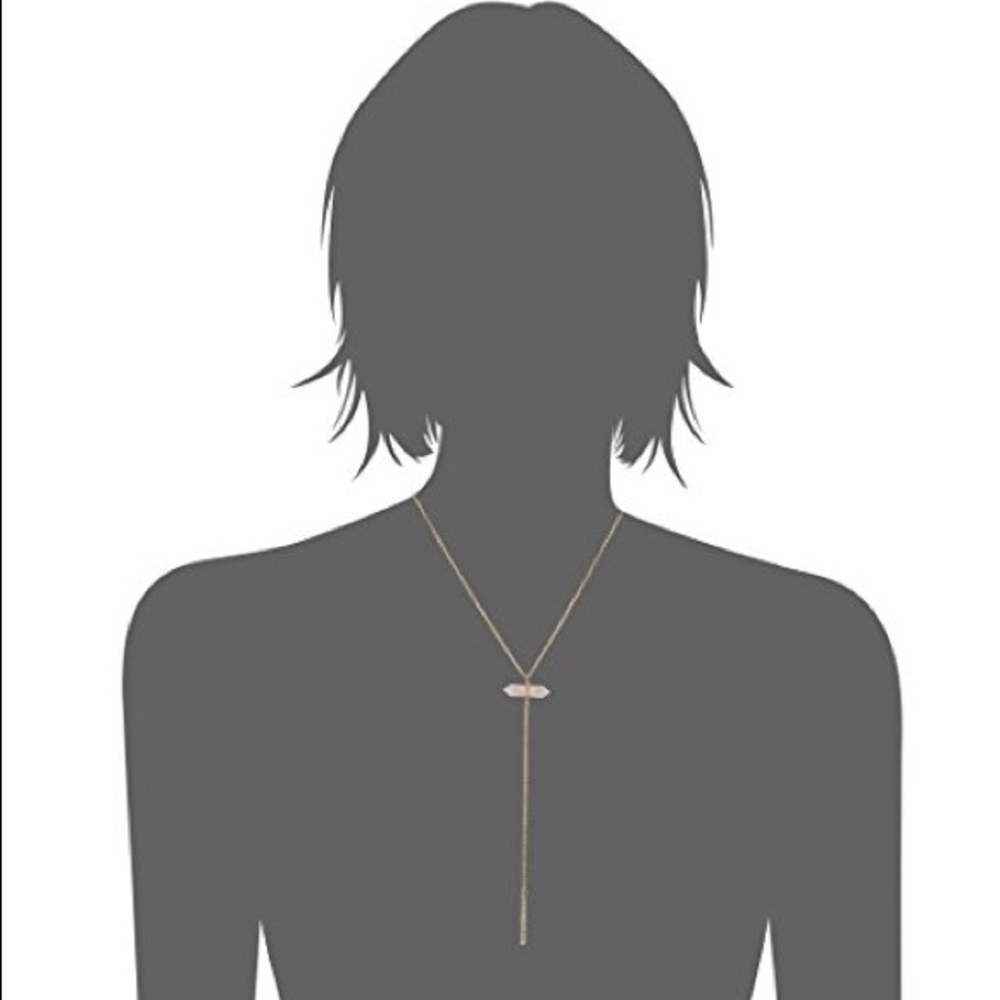 rebecca minkoff // rose gold quartz y-necklace - Picture 2 of 5